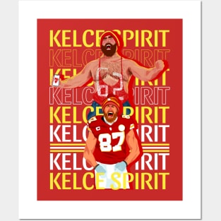 Travis Kelce x Jason Kelce Spirit - Red Posters and Art